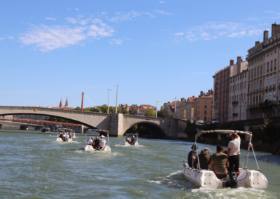 team building autour de Lyon sur la Saône